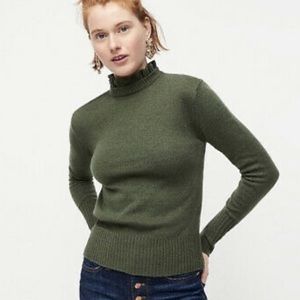 Jcrew green wool sweater Christmas